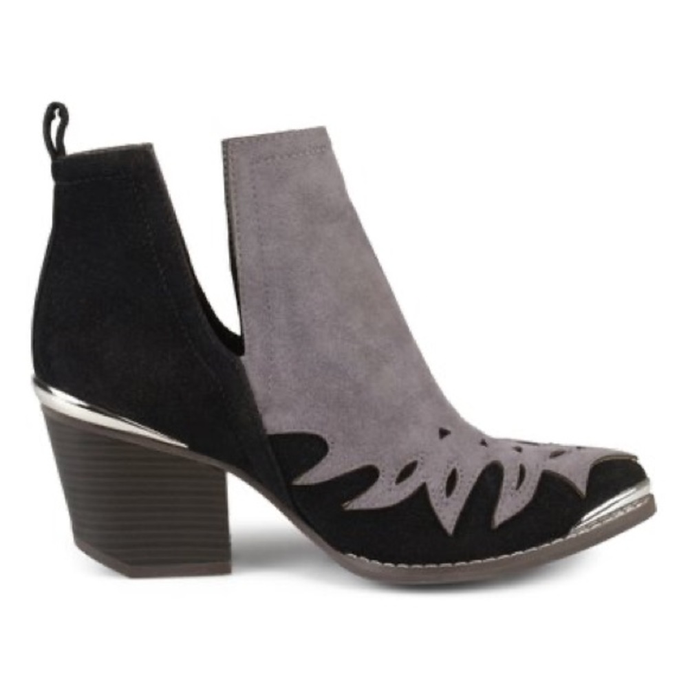Burke Dotson Side-Split Ankle Booties in Black/Grey Size 10 NEW w/o Box